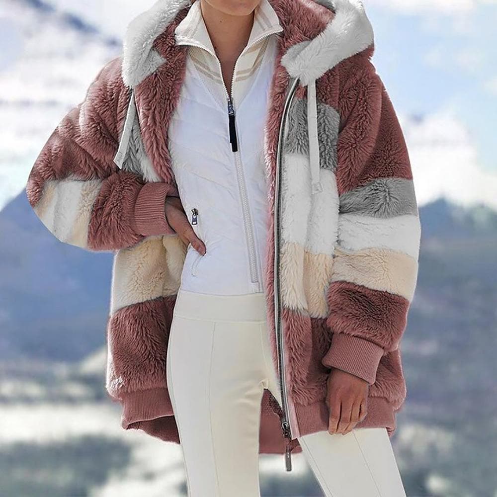 Viviana™ | Luxe & Cozy Colorblock Faux Fur Jacket