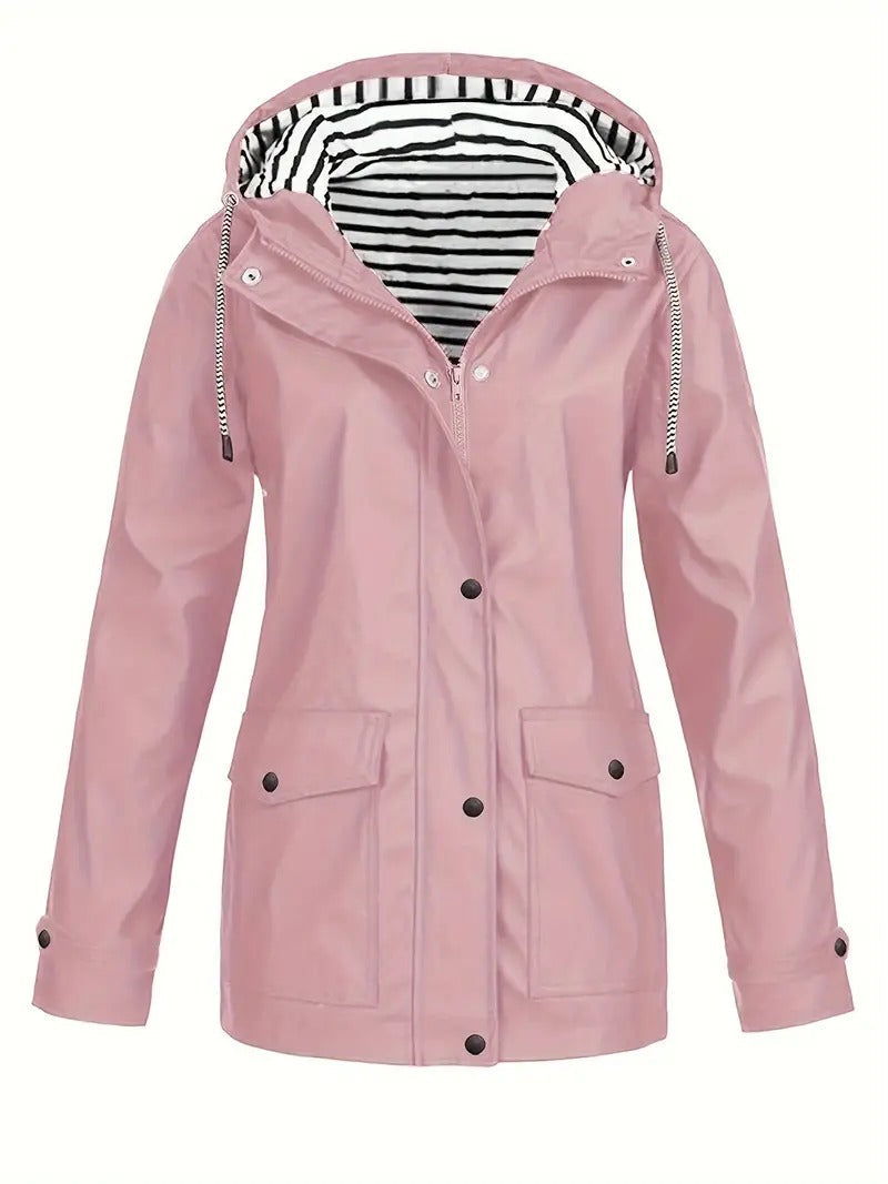 Catherine™ - Lightweight Striped Lined Rain Jacket