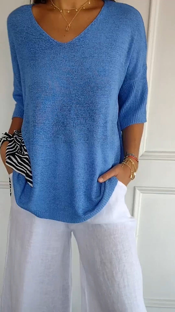 Casual Charm V-Neck Sweater