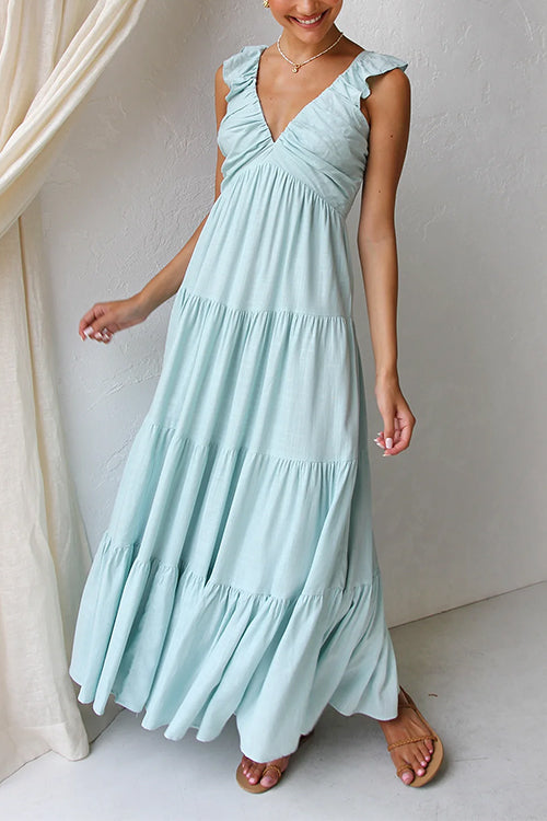 LUCIA™ - Serene V-Neck Maxi Dress