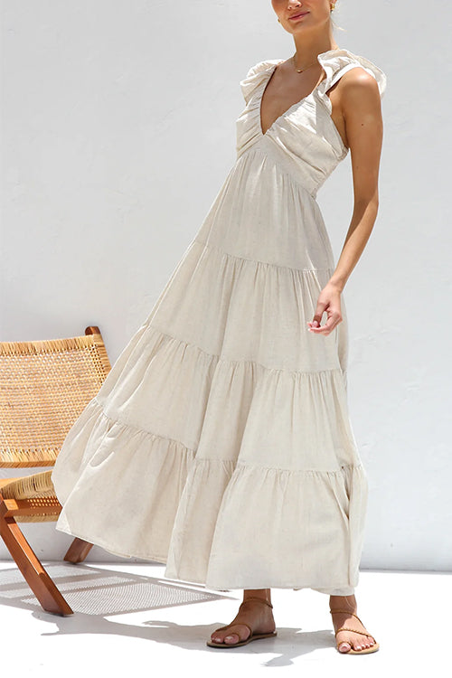 LUCIA™ - Serene V-Neck Maxi Dress