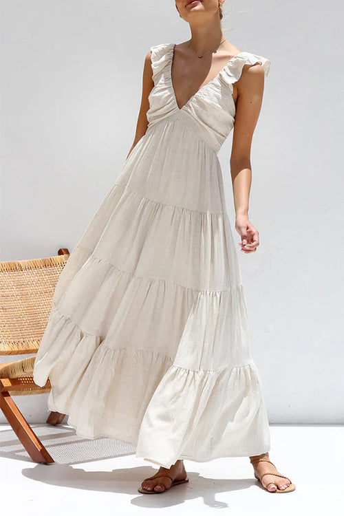 LUCIA™ - Serene V-Neck Maxi Dress