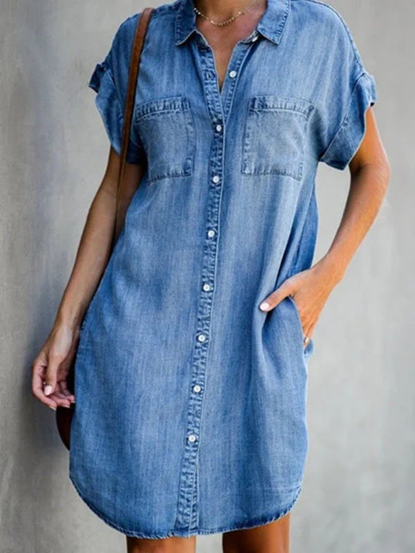 Mila | Effortless Tummy-Concealing Denim Dress