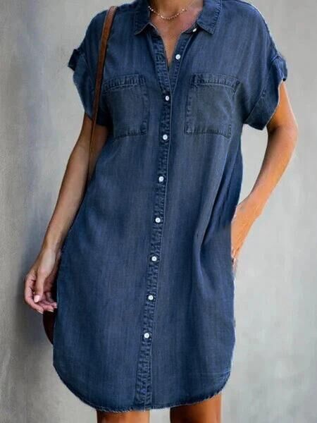 Mila | Effortless Tummy-Concealing Denim Dress