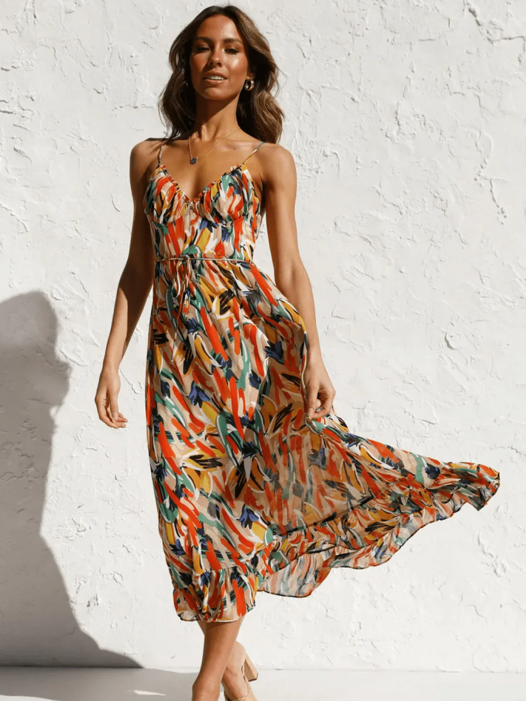 Emma™ | Vibrant Bliss Midi Dress