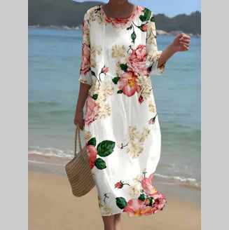 Flora™ - Enchanted Garden Floral Dress That Covers The Belly