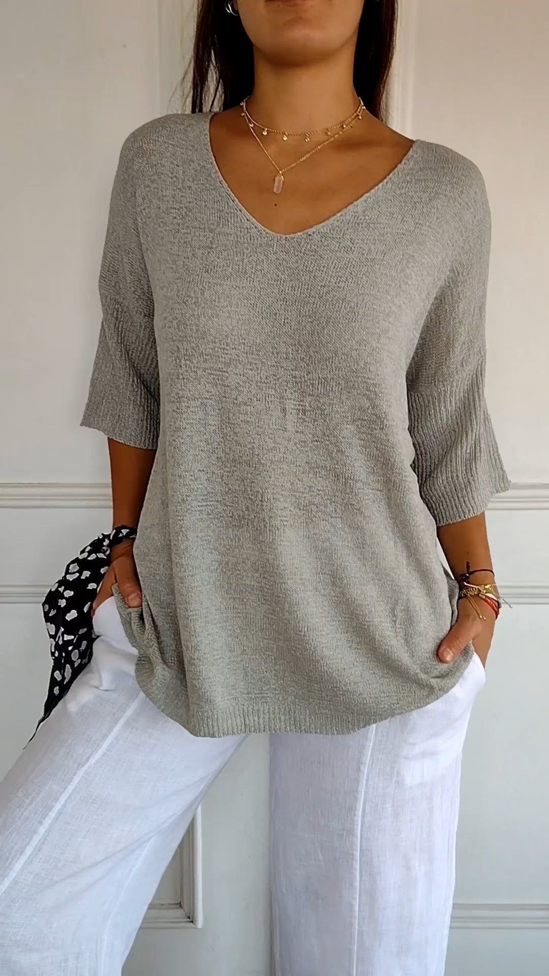 Casual Charm V-Neck Sweater