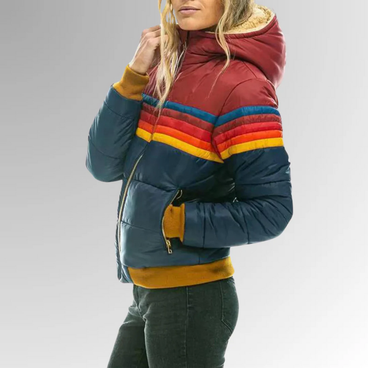 Sierra™ - Retro Striped Puffer Jacket