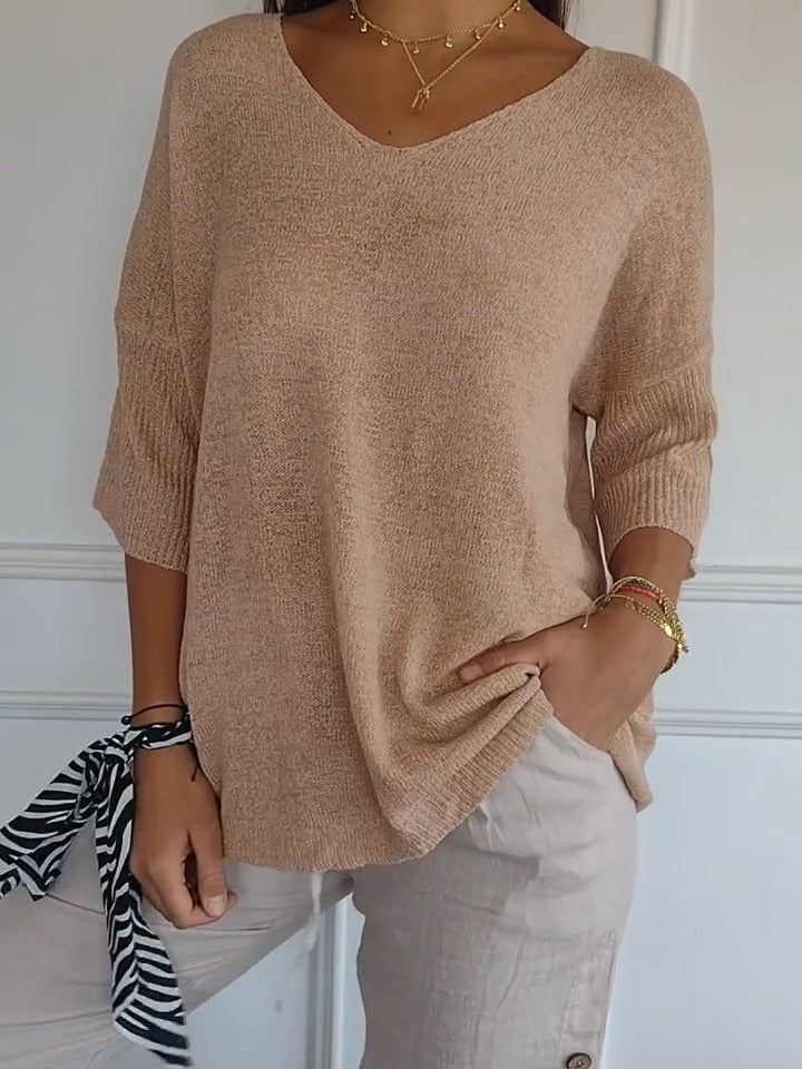 Casual Charm V-Neck Sweater