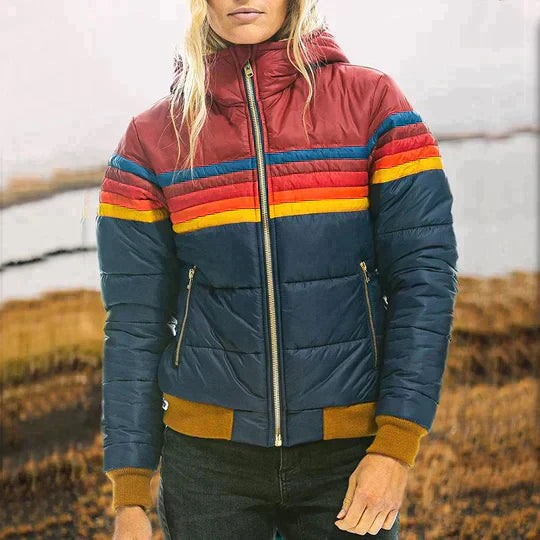 Sierra™ - Retro Striped Puffer Jacket