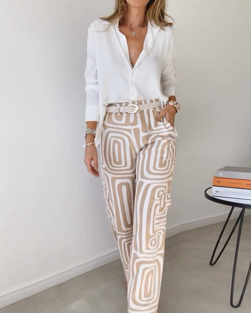 Olivia™ Elegant Patterned Women's Two-Piece Set