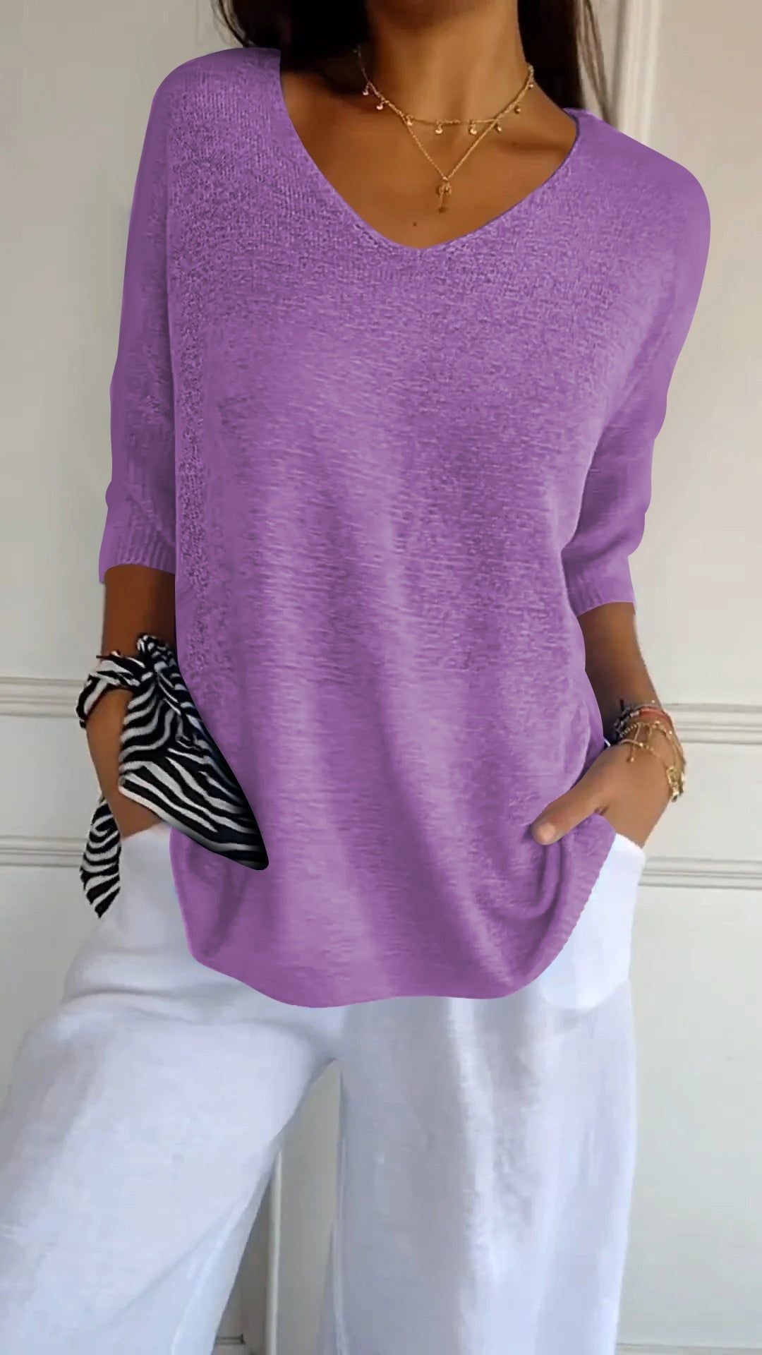 Casual Charm V-Neck Sweater