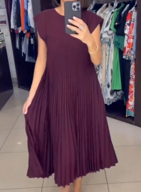 Elara™ - Breezy Pleated Maxi Dress