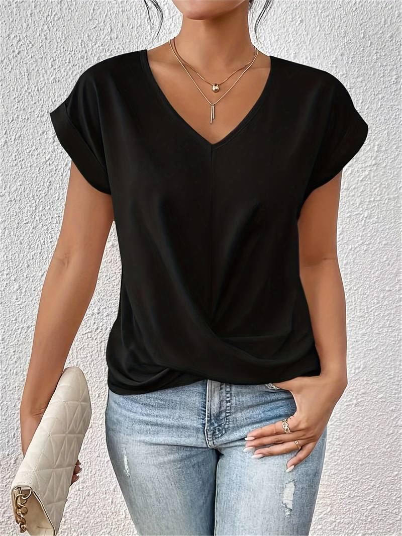 ARIA - ORGANIC COTTON SHORT SLEEVE TOP