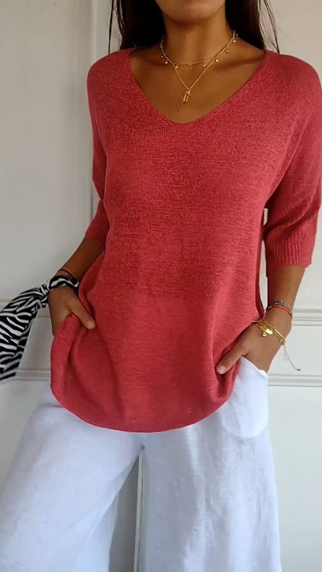 Casual Charm V-Neck Sweater