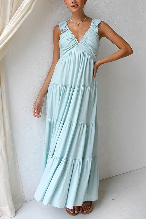 LUCIA™ - Serene V-Neck Maxi Dress