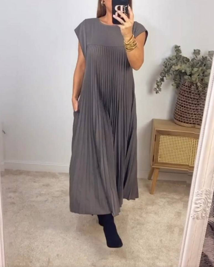 Elara™ - Breezy Pleated Maxi Dress