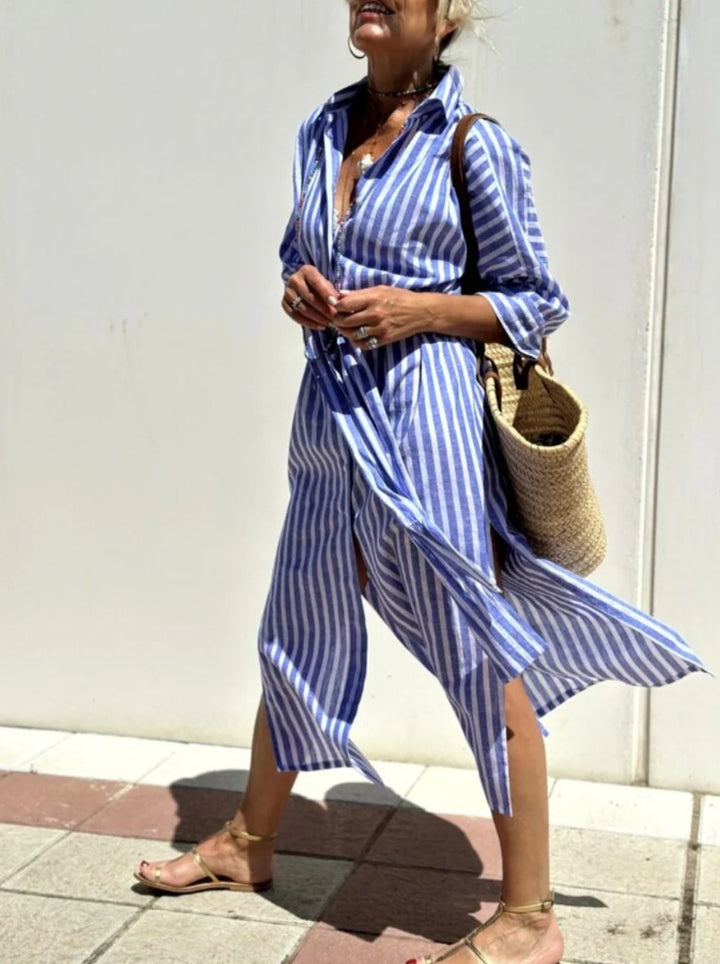 Ava™ City Stripes Relaxed Dress