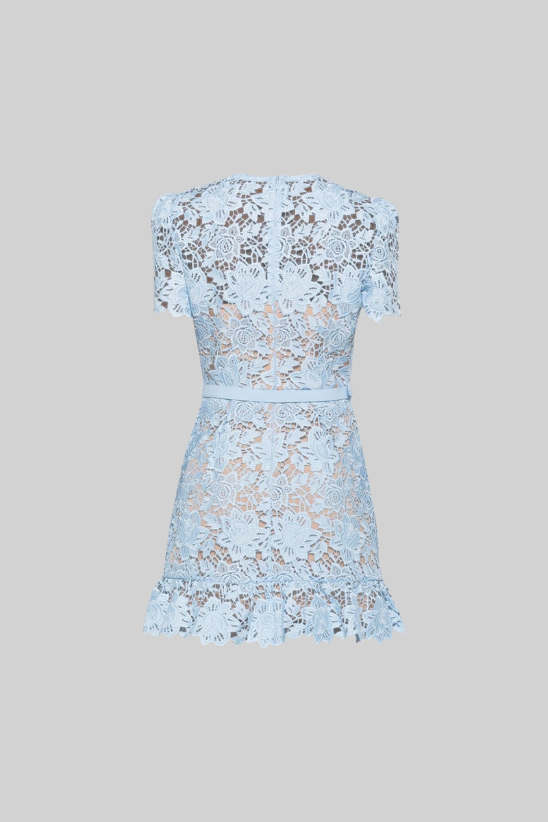 Azure Blossom™ - Floral Mini Dress