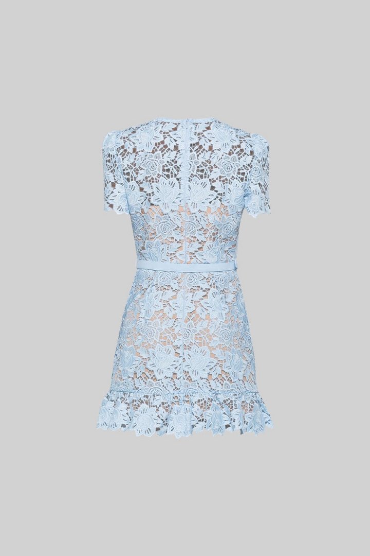 Azure Blossom™ - Floral Mini Dress