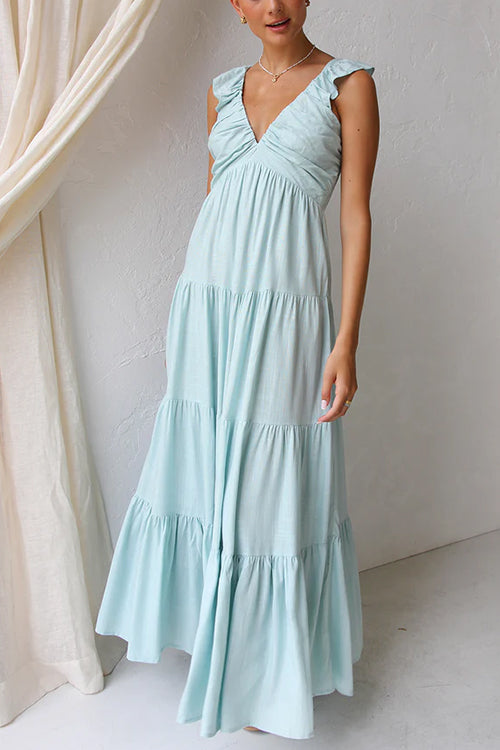 LUCIA™ - Serene V-Neck Maxi Dress