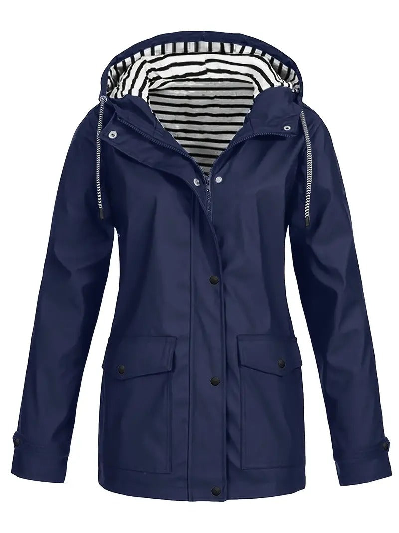 Catherine™ - Lightweight Striped Lined Rain Jacket