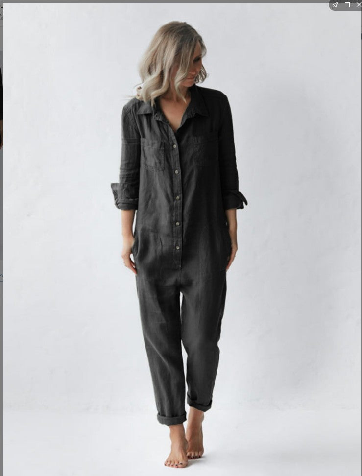 Eva - Elegant Long Sleeve Jumpsuit