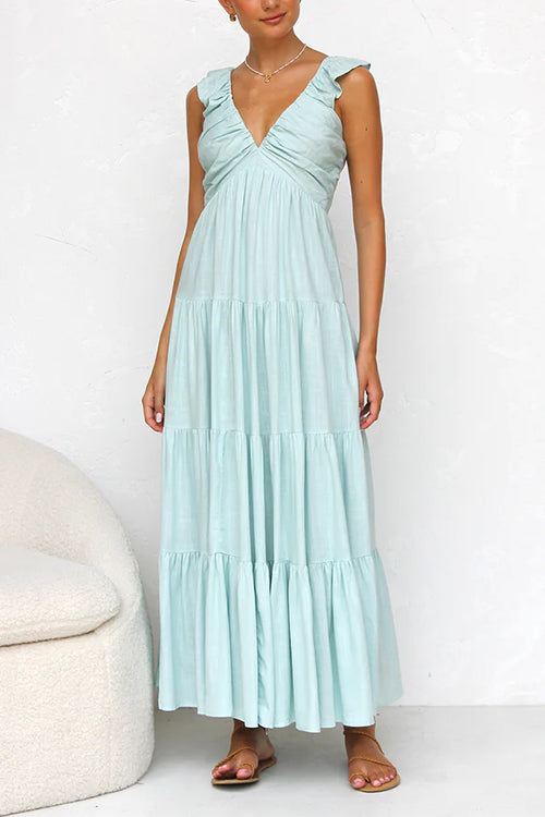 LUCIA™ - Serene V-Neck Maxi Dress