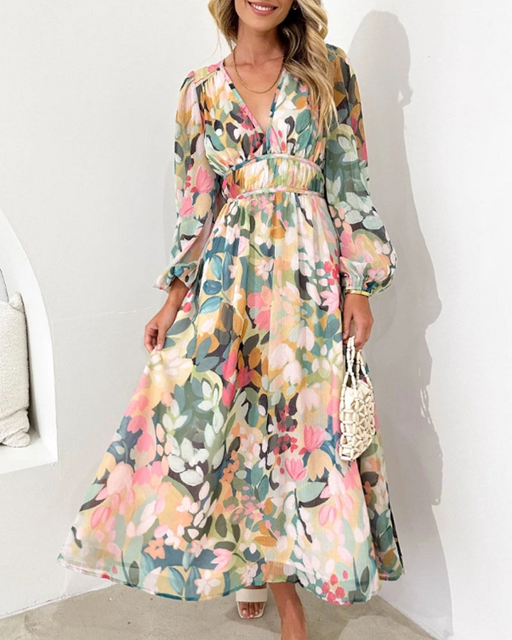 SERENA™ SPRING ELEGANCE FLORAL DRESS