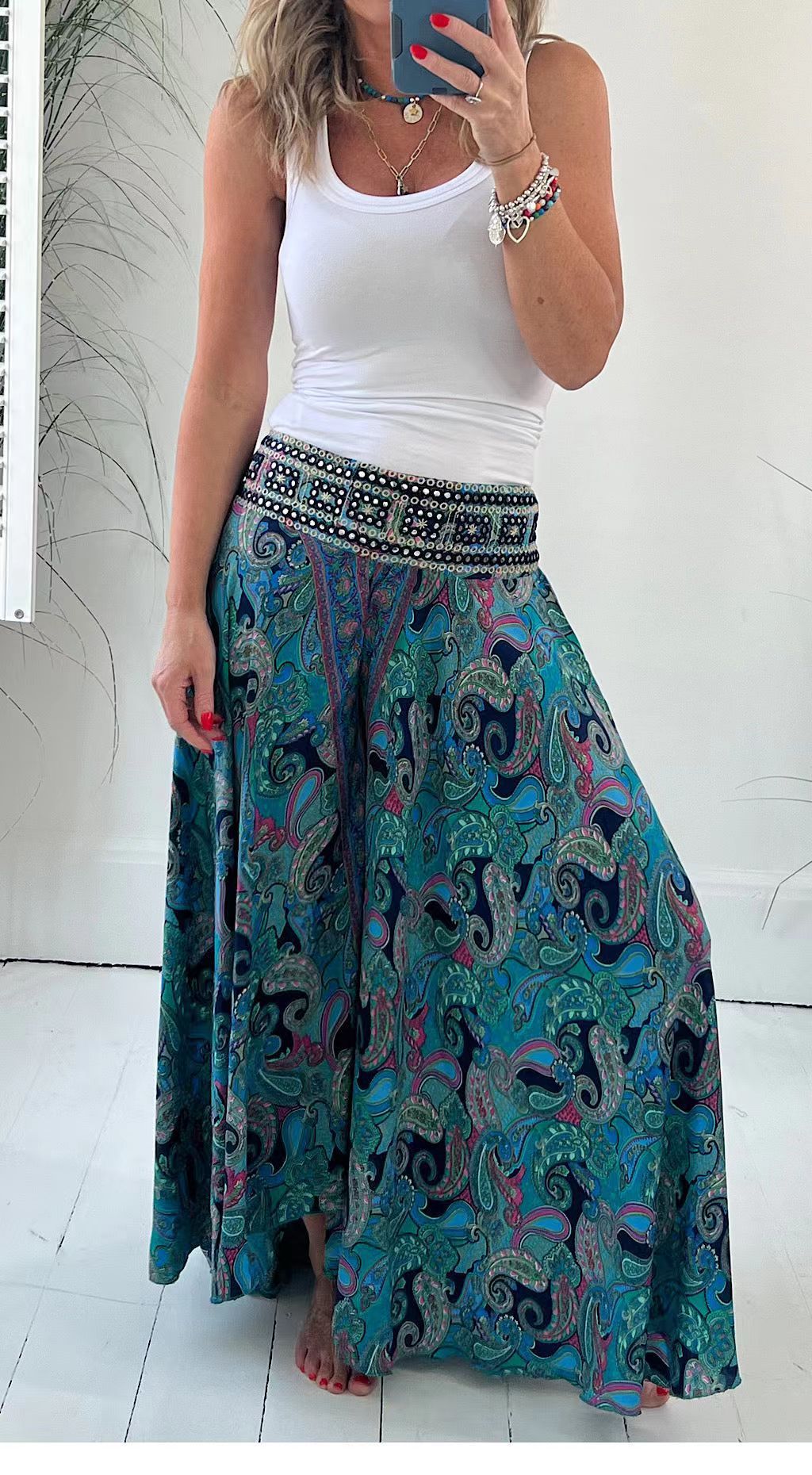 Bohemian Breeze Wide-Leg Pants