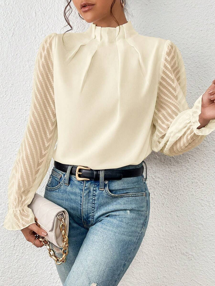 Amelia's Allure - Lace Sleeve Blouse