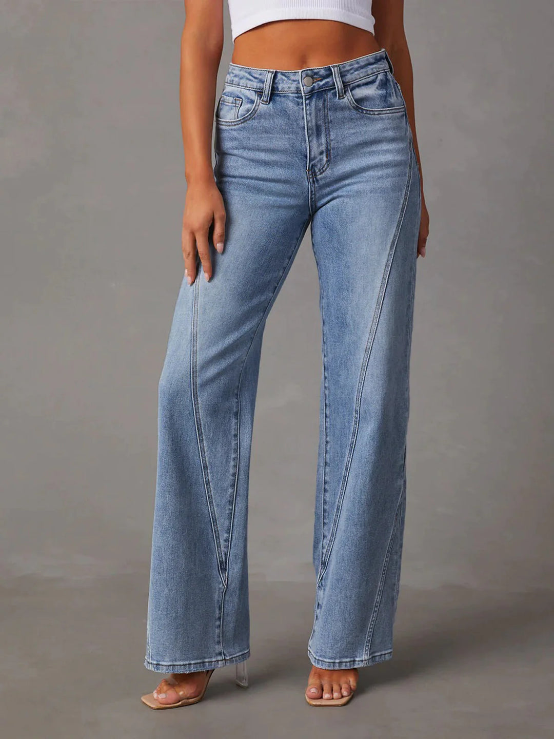 Essential Blue Straight-Cut Jeans