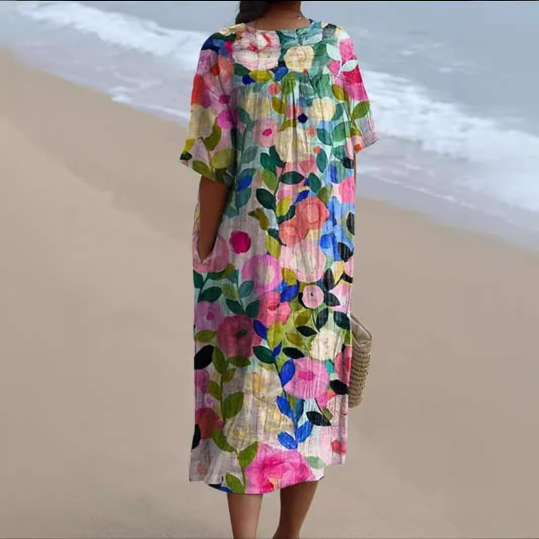 Isabella™ - Colorful Blossom Maxi Dress