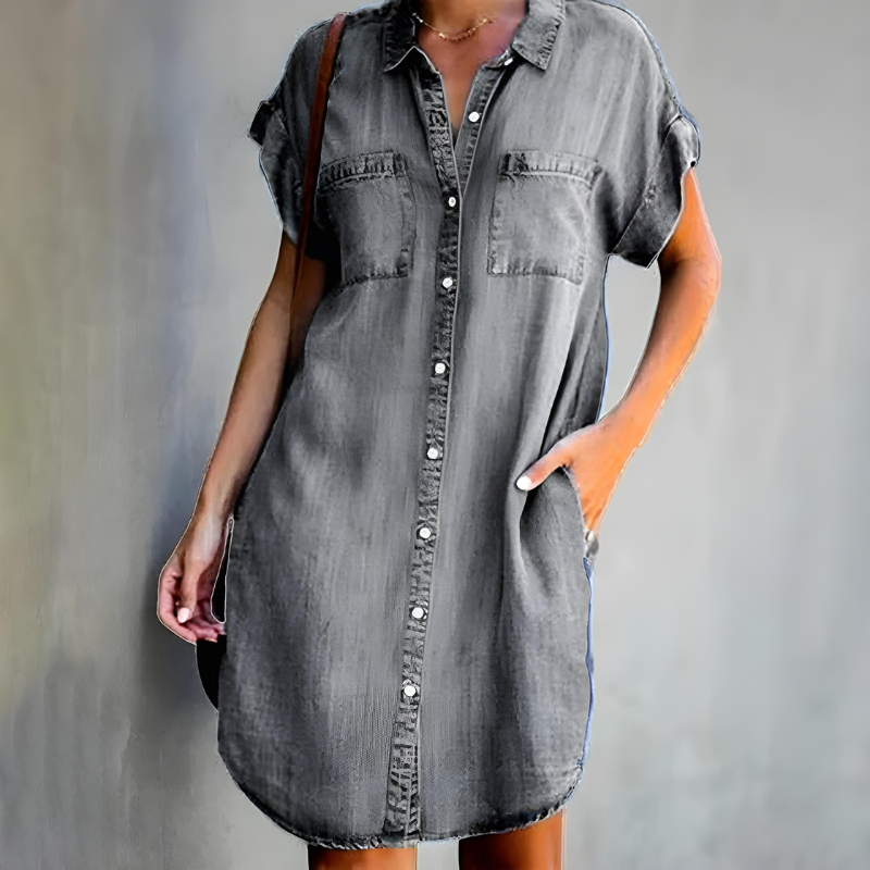 Mila | Effortless Tummy-Concealing Denim Dress