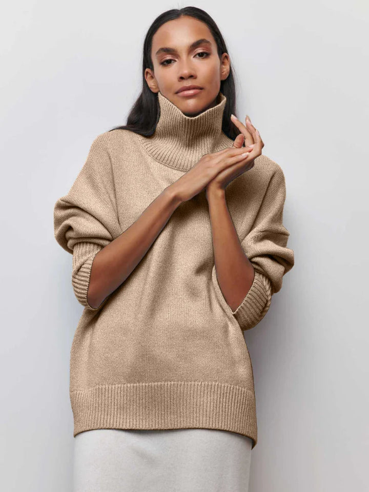 Avery™ - Relaxed Turtleneck Knit Sweater