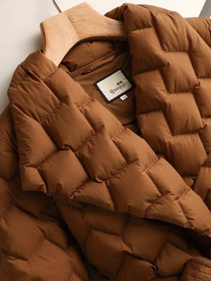 Clara™ - Quilted Wrap Belted Jacket