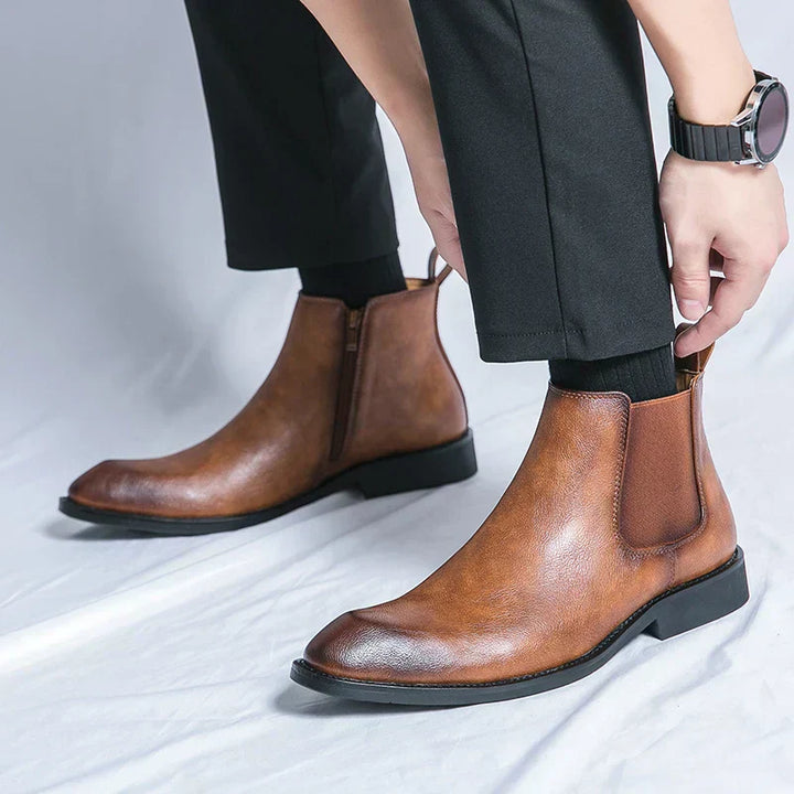 Cooper | Leather Chelsea Boots with Zipper