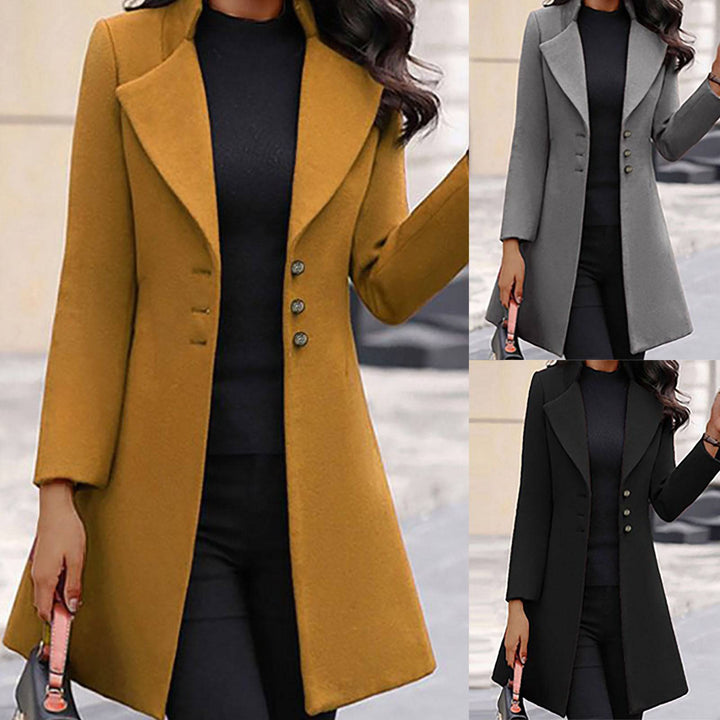 Ariana™ - Tailored Button-Down Long Coat