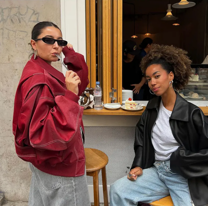 Amelia™ - Classic Oversized PU Bomber Jacket