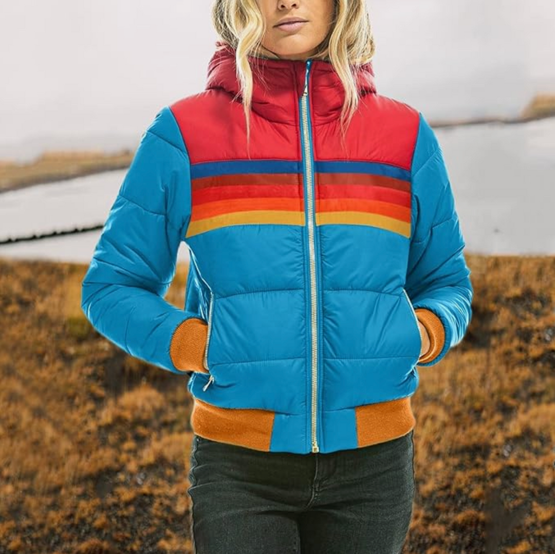 Sierra™ - Retro Striped Puffer Jacket