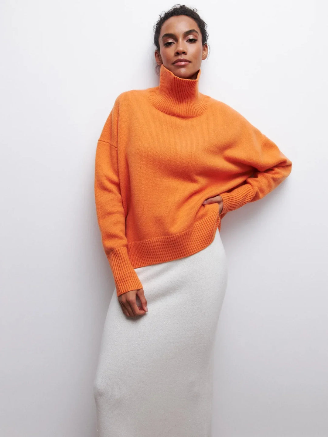 Avery™ - Relaxed Turtleneck Knit Sweater