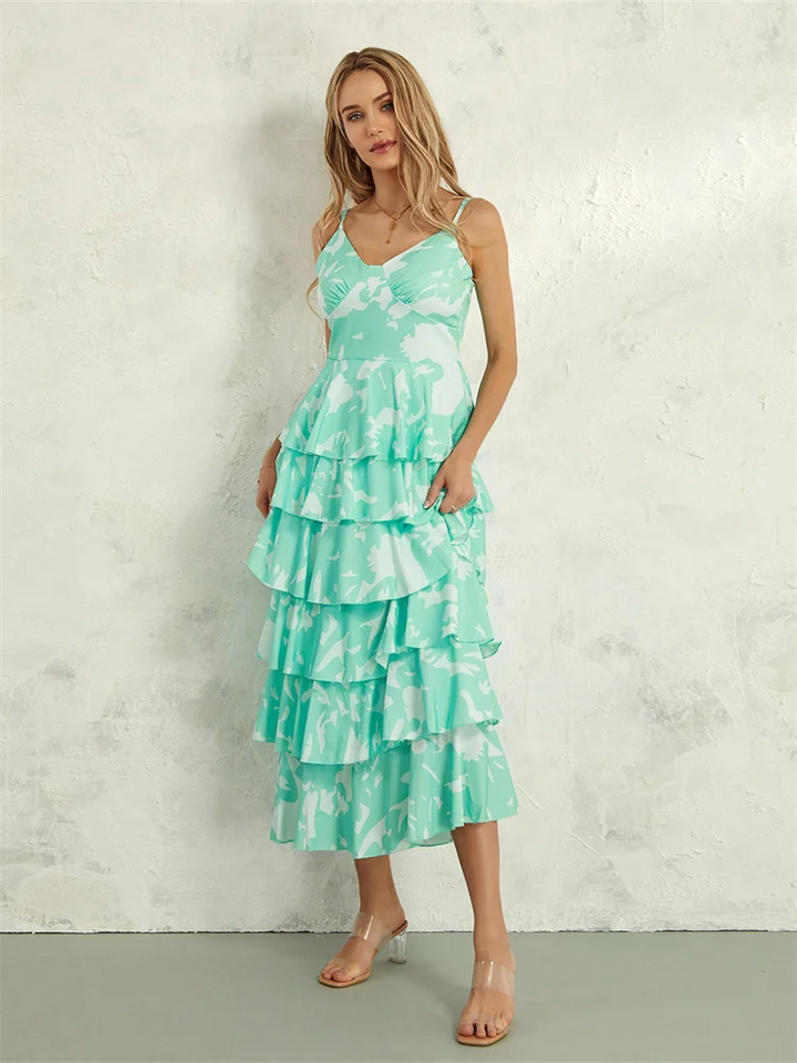 Lily™ - Layered Floral Ruffle Dress