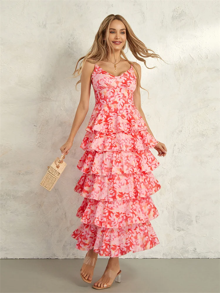 Lily™ - Layered Floral Ruffle Dress