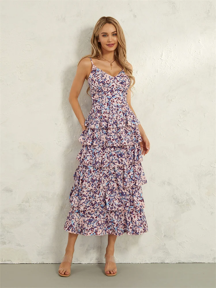 Lily™ - Layered Floral Ruffle Dress