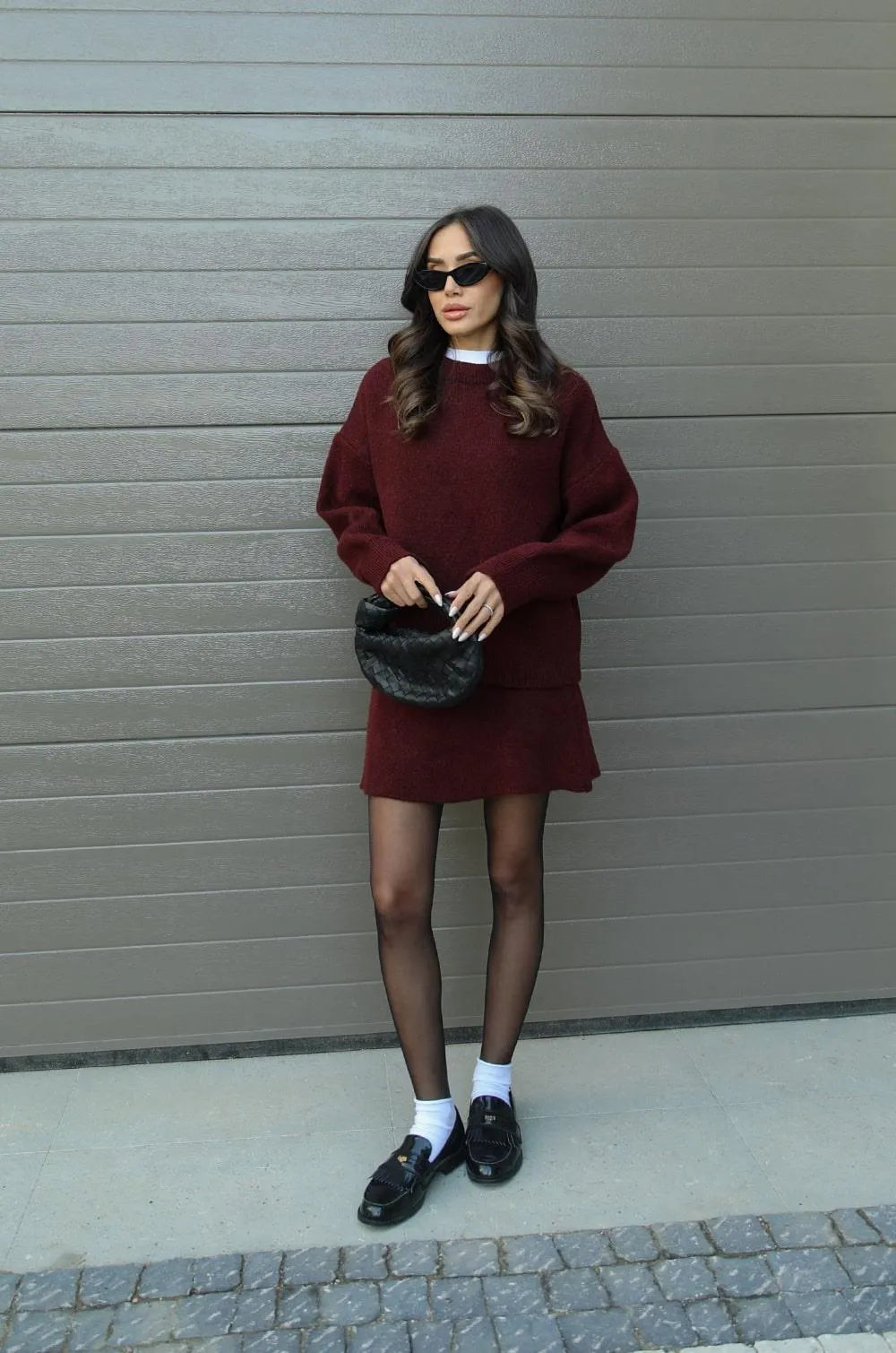 Aria™ - Heathered Sweater & Skirt Duo