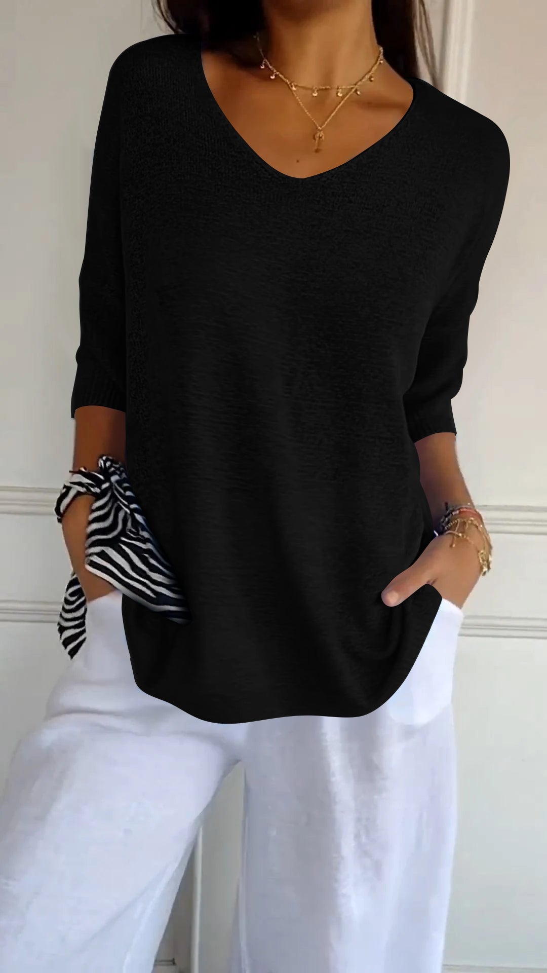 Casual Charm V-Neck Sweater