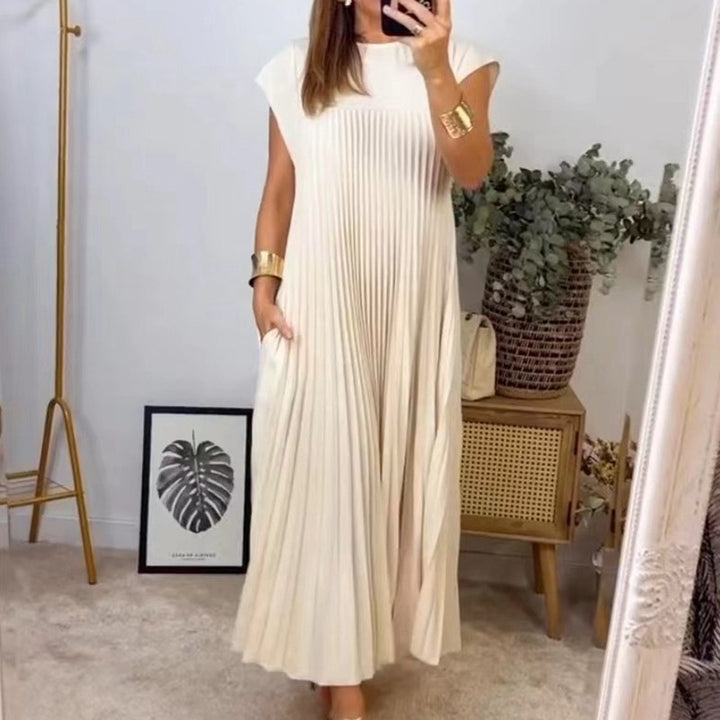 Elara™ - Breezy Pleated Maxi Dress