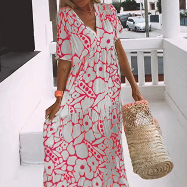 Flowery Summer Long Dress