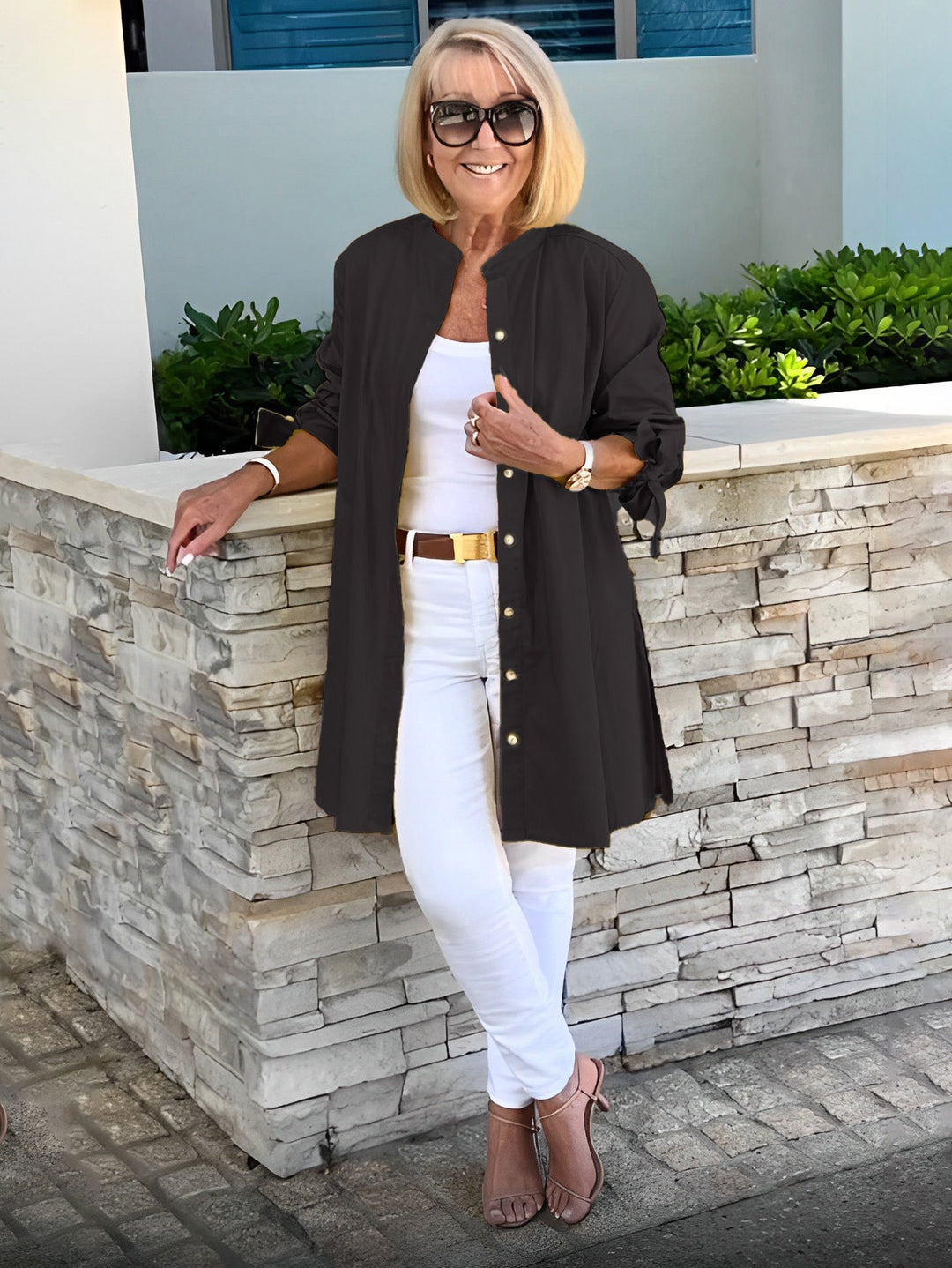 Lucia™ - Button-Front Tunic Shirt