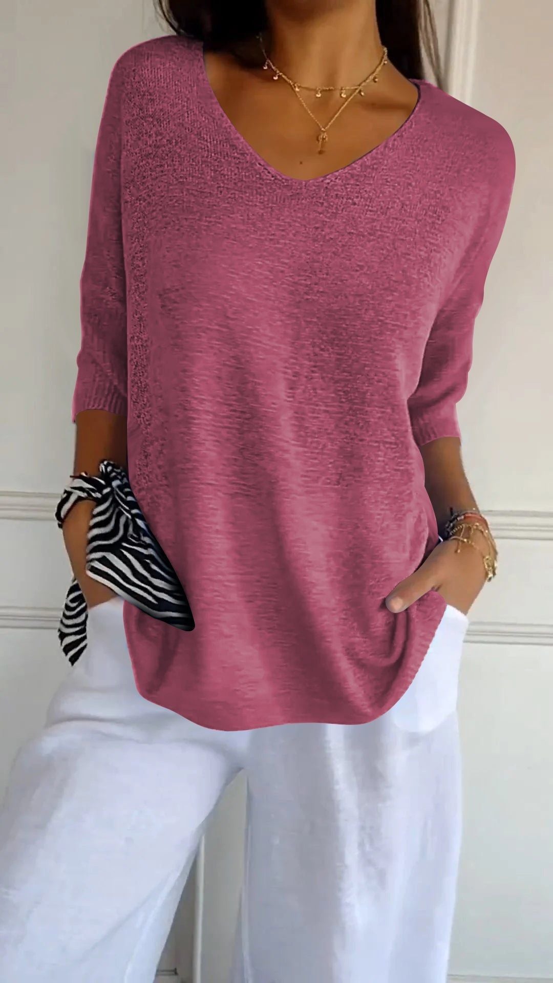 Casual Charm V-Neck Sweater